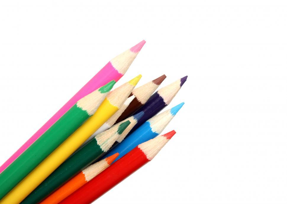 Free Image of Close-up of colored pencils 