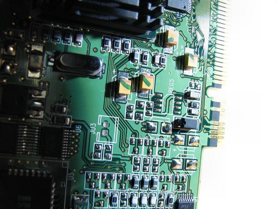 Free Image of Closeup of a computer video card 