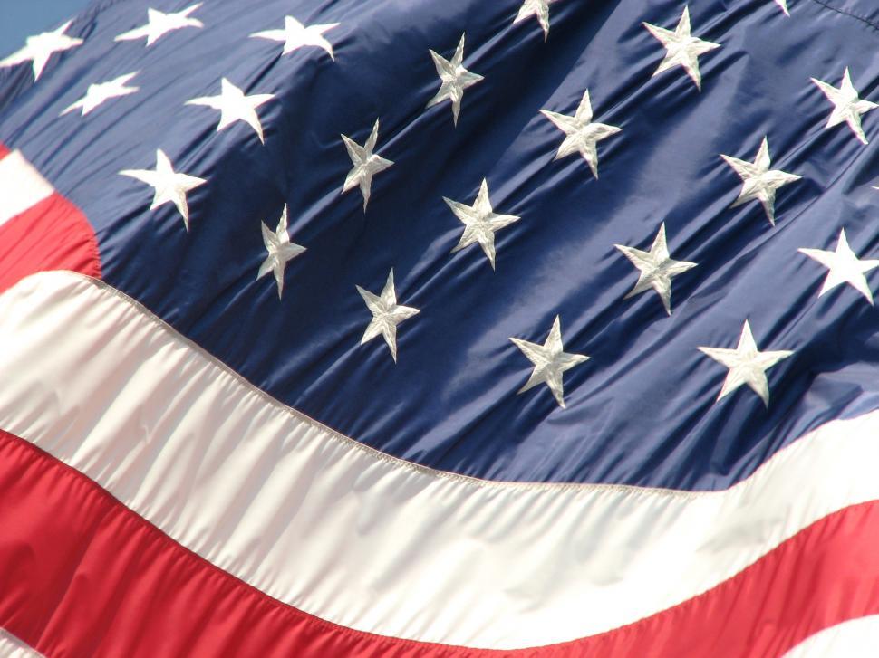 Free Image of Closeup of a United States flag 