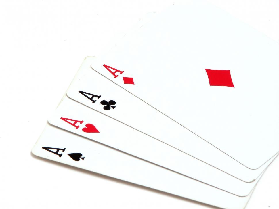 Free Image of Four aces isolated on a white background 