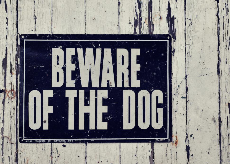 Free Image of Beware of Dog 