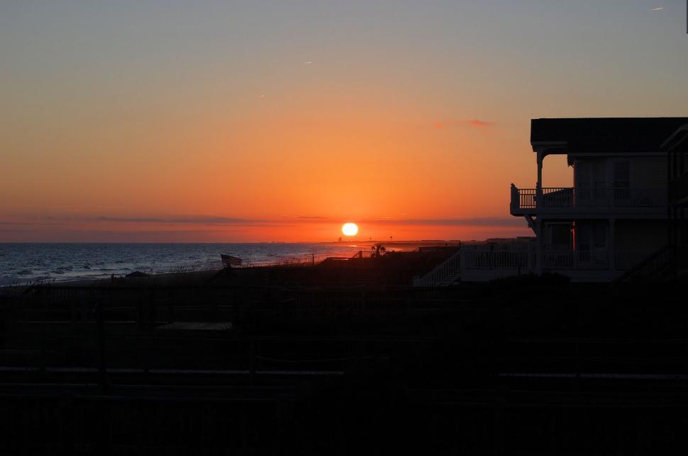 Free Image of Sunset at Holden Beach NC 