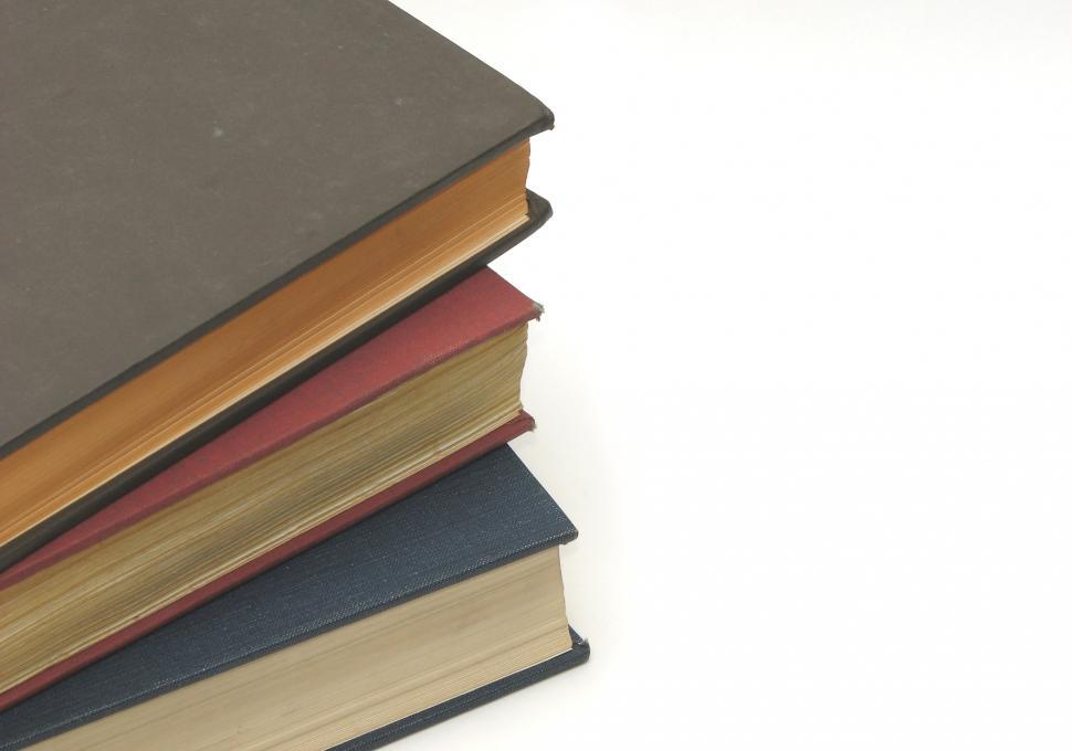 Free Image of A stack of books isolated on a white background 