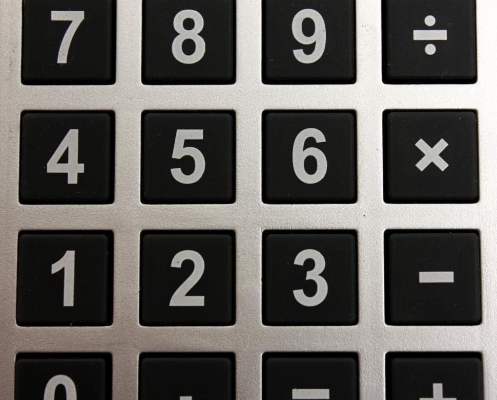 Free Image of Close-up of buttons on a calculator 