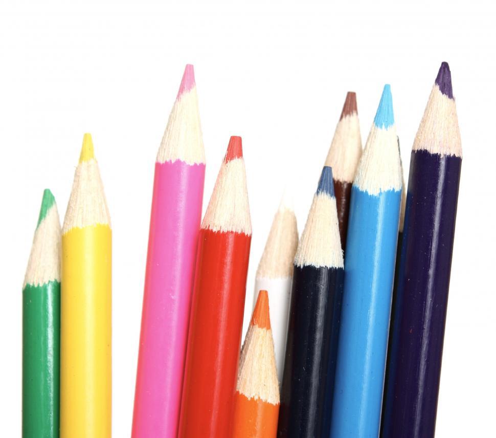 Free Image of Close-up of colored pencils 
