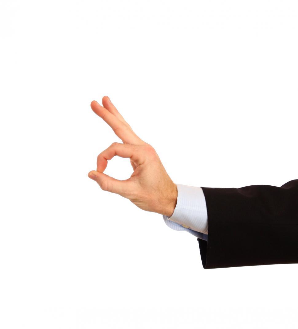 Free Image of A hand making an ok gesture 