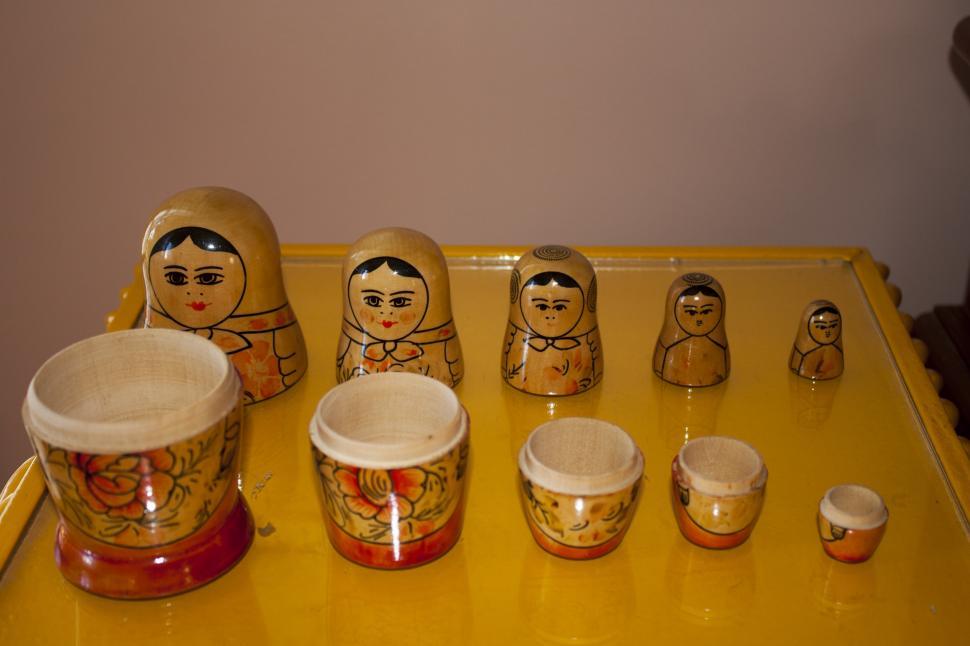 Free Image of Russian Dolls Opened 
