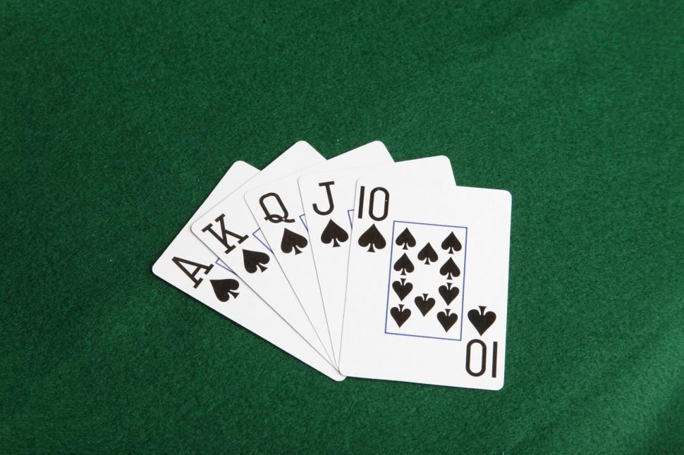 Free Image of Royal flush of spades 