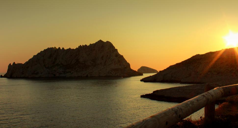 Free Image of Sunset over Les Calanques near Les Goudes in Marseille, France 