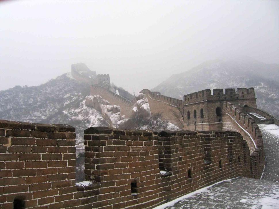 Download Free Stock Photo of Great Wall in winter 