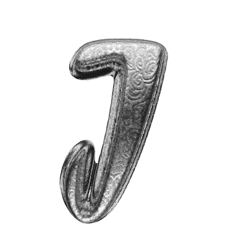 Free Image of isolated silver letter 