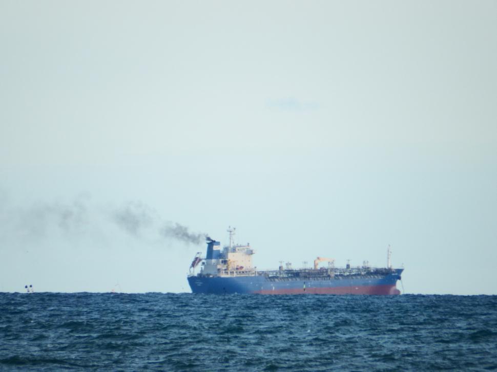 Free Image of Cargo Ship at Sea 