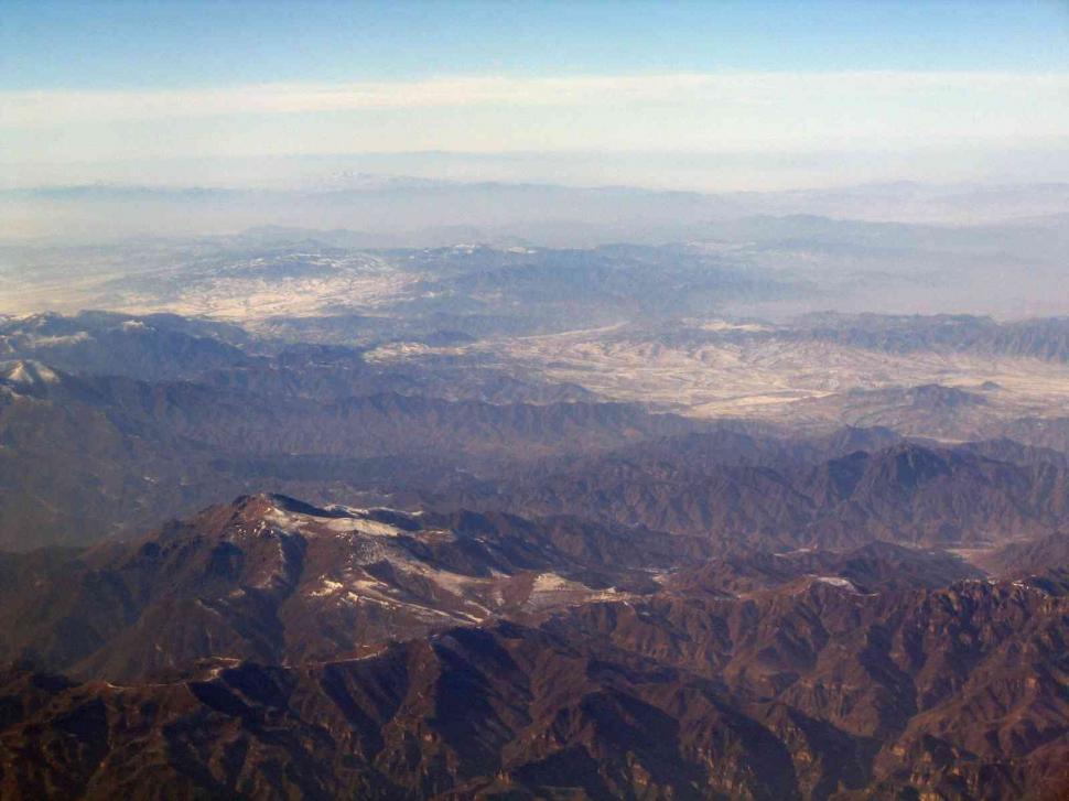 Free Image of Aerial view of mountains 