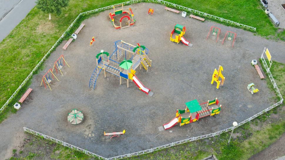 Free Image of Empty playground from above 
