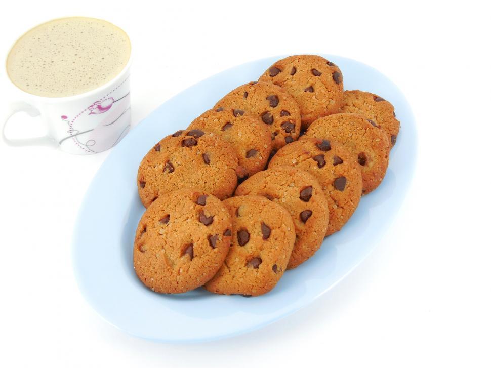 Free Image of Chocolate chip cookies 