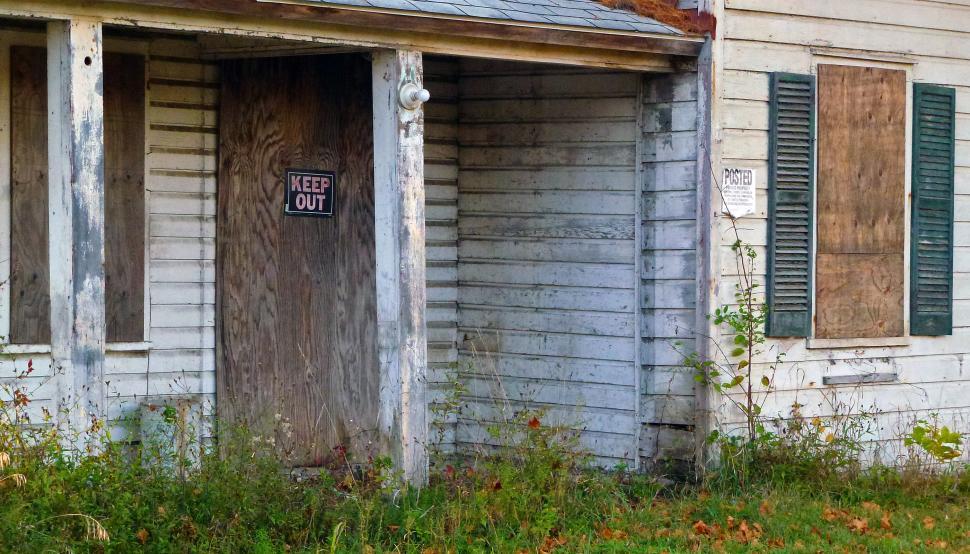 Free Image of Keep Out - Boarded Up House 