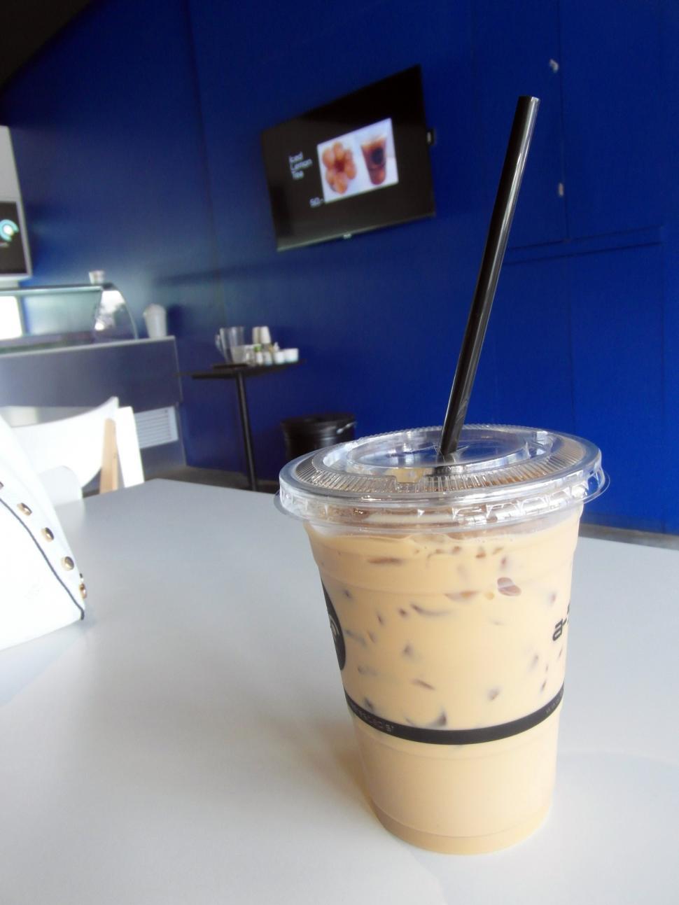 Free Image of Iced Coffee in a Cafe 
