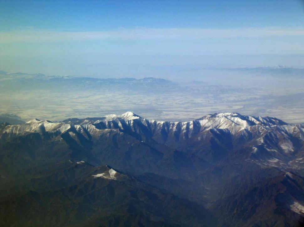 Free Image of Aerial view of mountains 