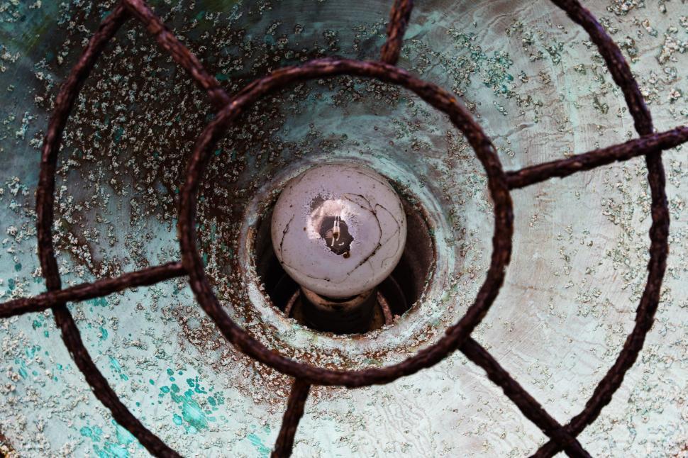 Free Image of Weathered light fixture 