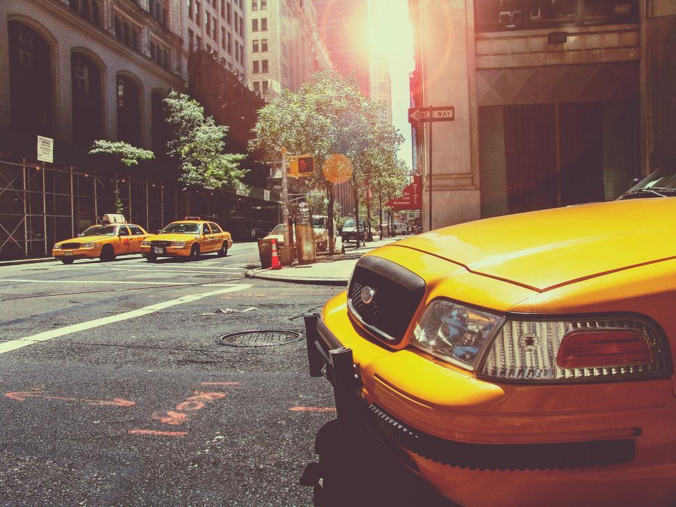 Free Image of Yellow Taxis 