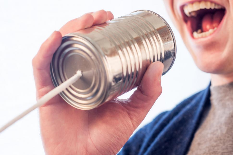 Free Image of  Tin can telephone  