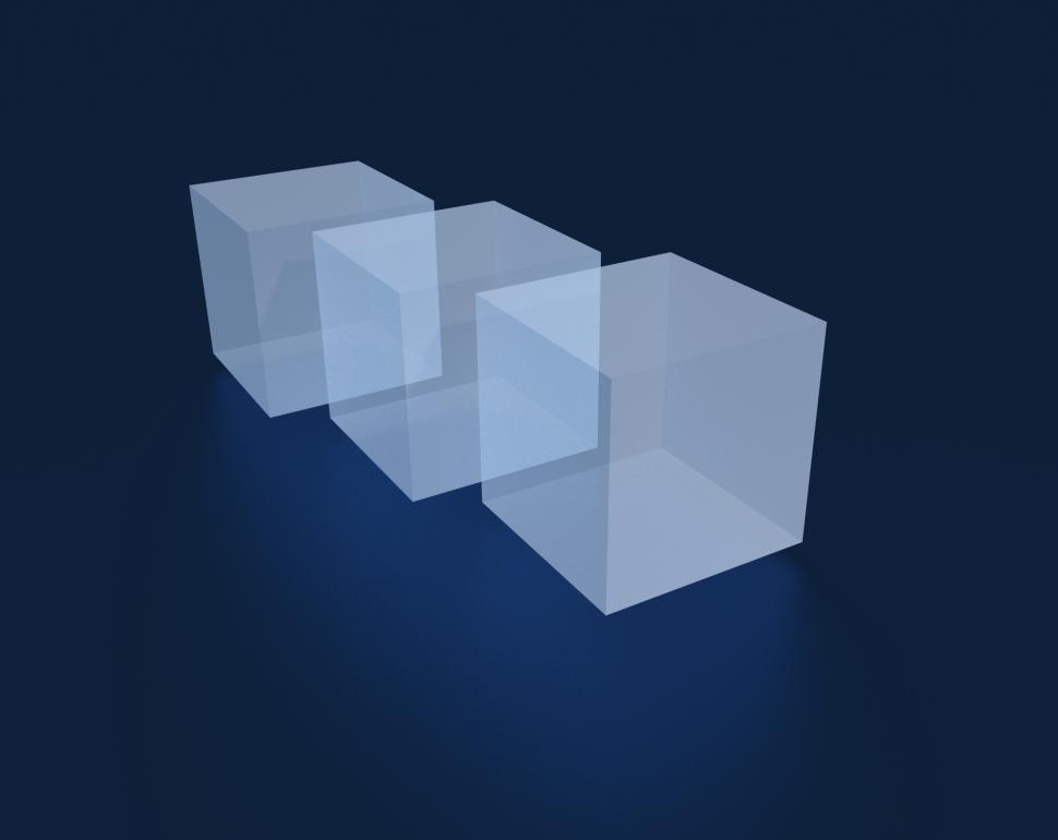 Free Image of 3D rendered cubes 