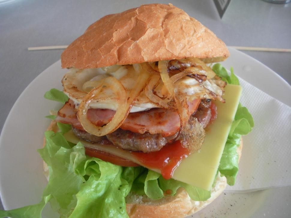 Free Image of Fat Hamburger 