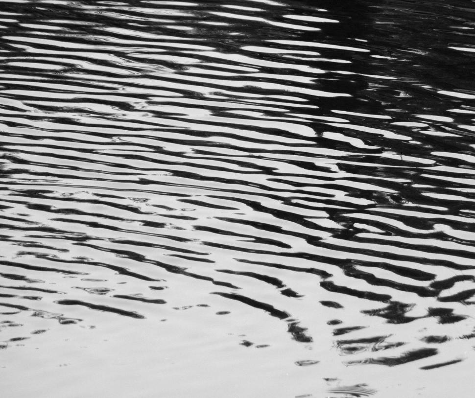 Free Image of Black and White Water Ripples 