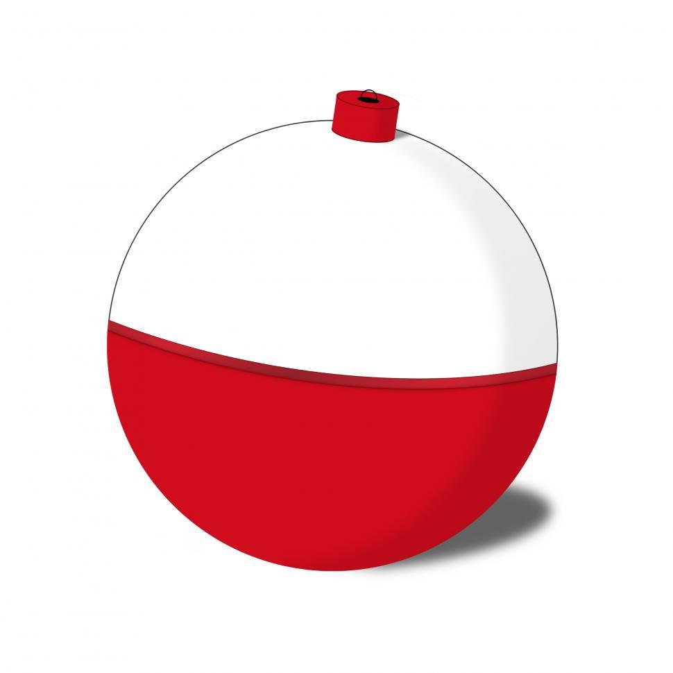 Free Image of Red and White Fishing Bobber 