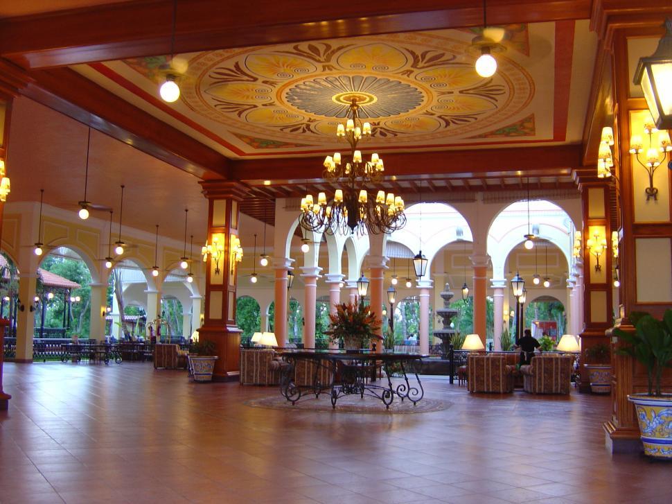 Free Image of Tropical Hotel Lobby 