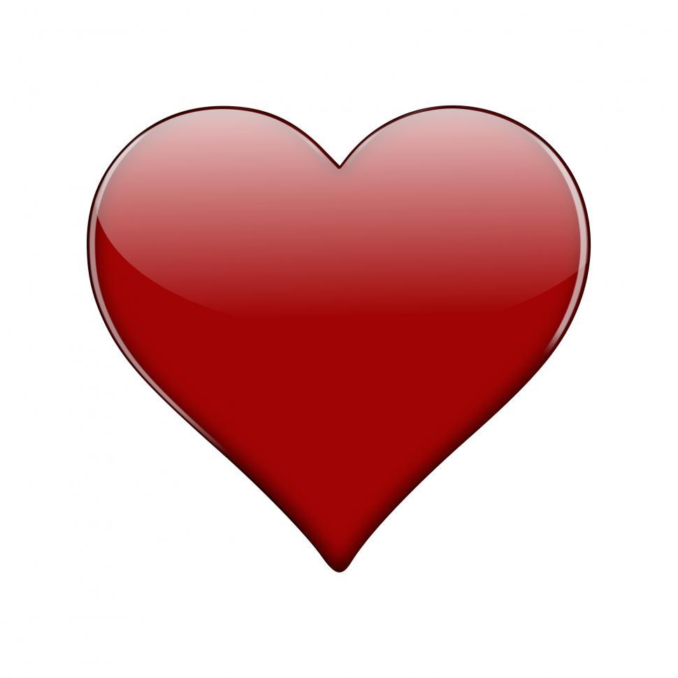 Free Image of Red Glossy Heart 