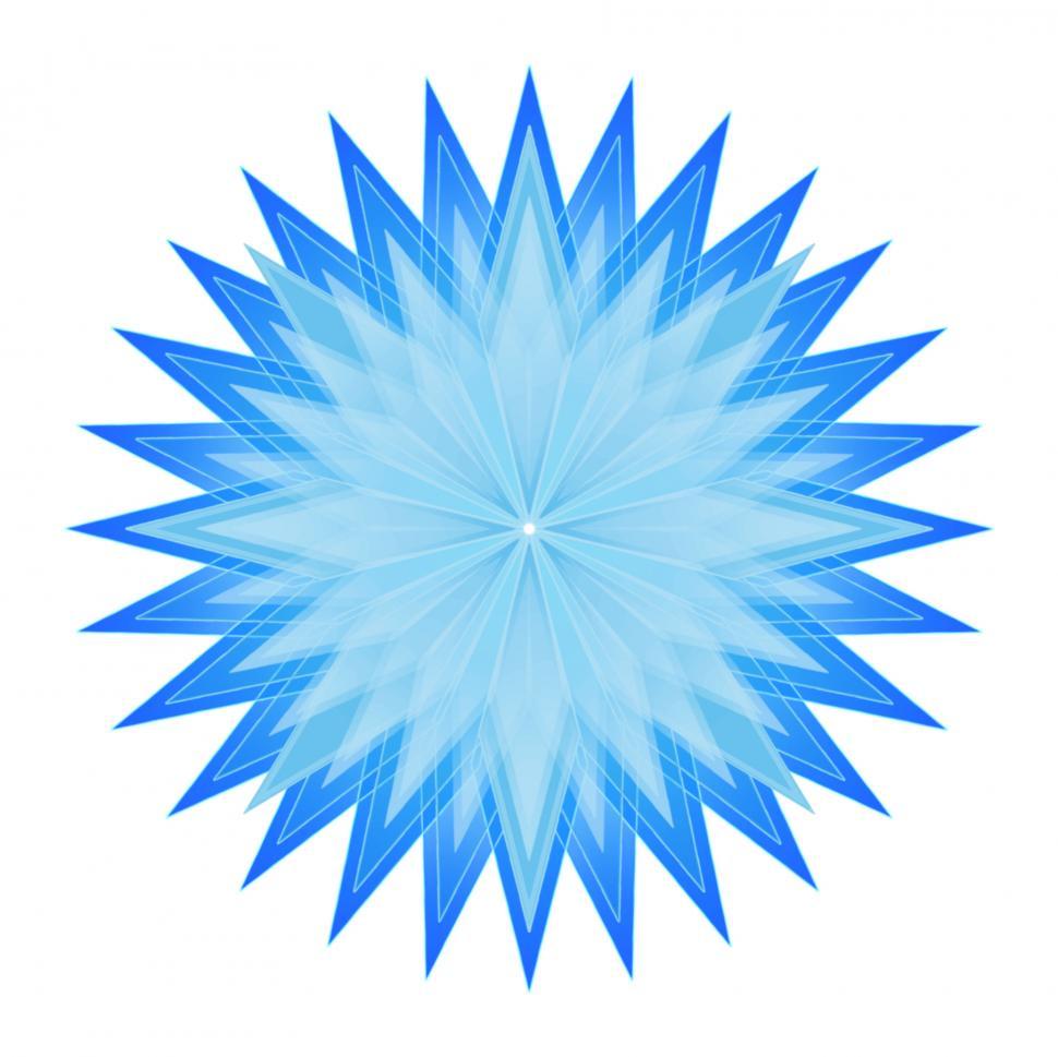 Free Image of Blue Abstract Flower  