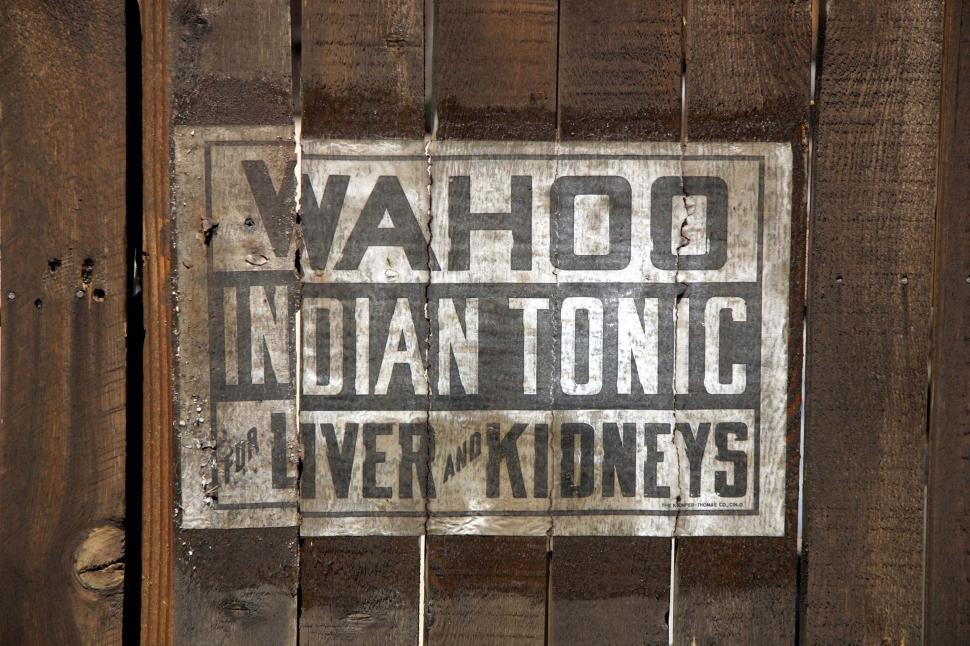 Free Image of sign fence indian tonic wahoo liver kidneys paste 