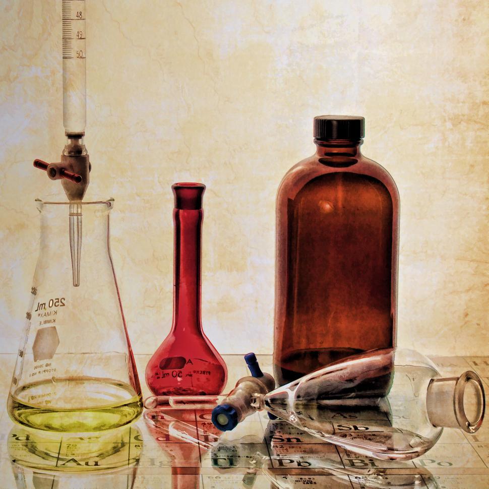Free Image of Old look science glass 
