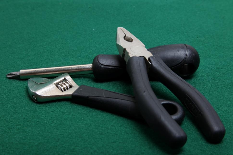 Free Image of Tools - Screwdriver,wrench and pliers. 