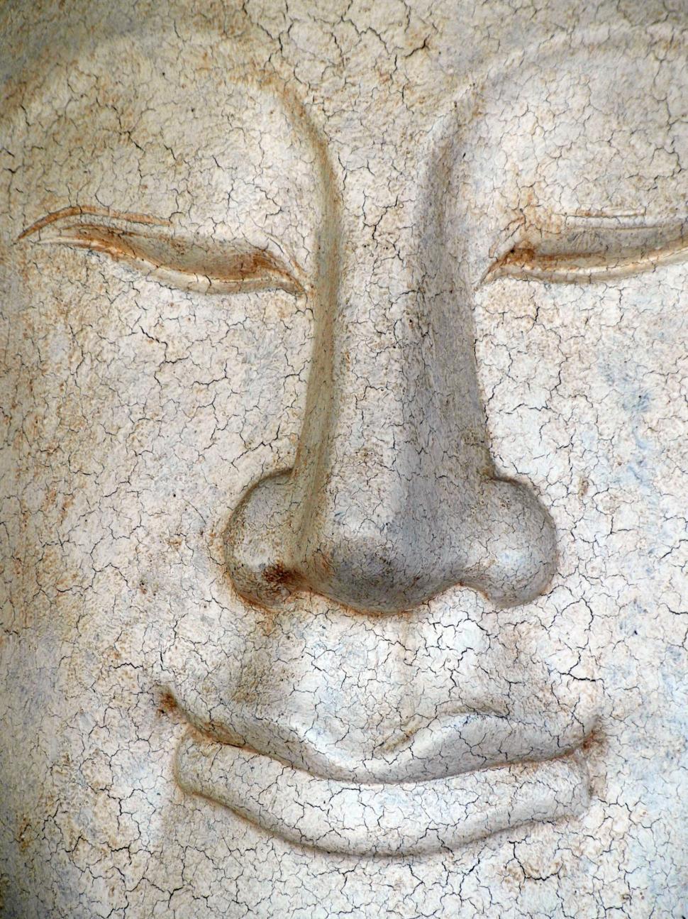 Free Image of Cracked Buddha Face 