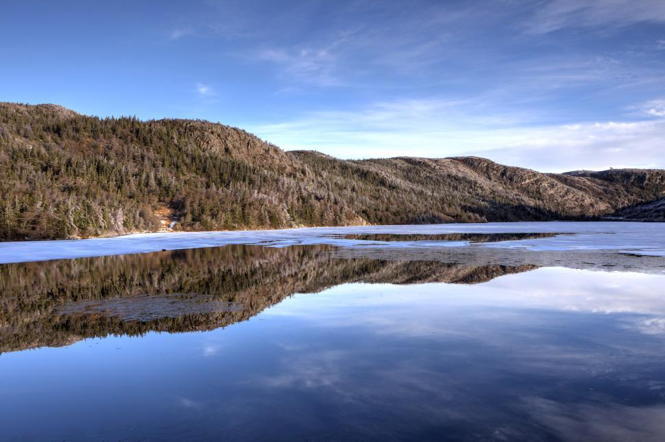 Free Image of Winter lake reflection 
