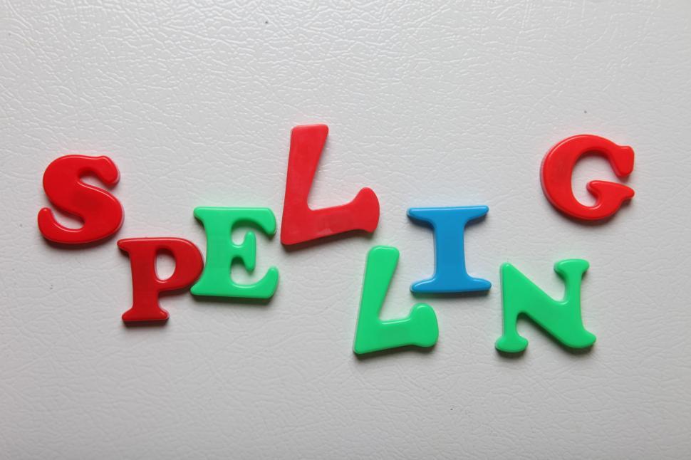 Free Image of Letters spelling the word SPELLING 
