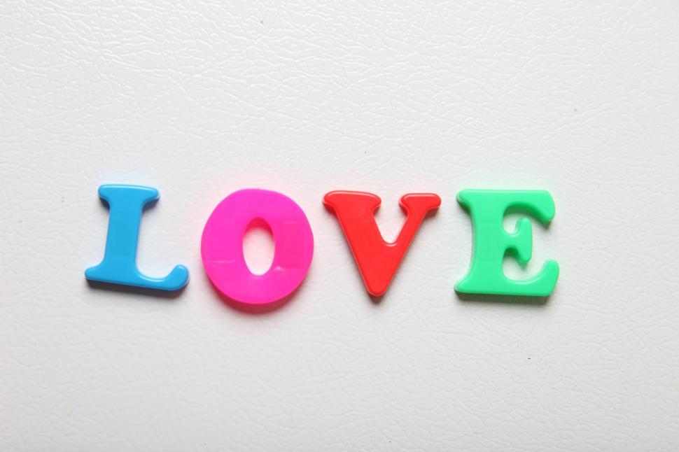 Free Image of Letters spelling the word LOVE 