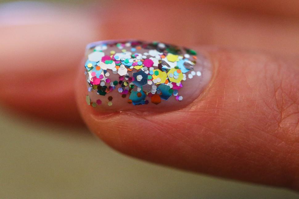 Free Image of Glitter nail polish 