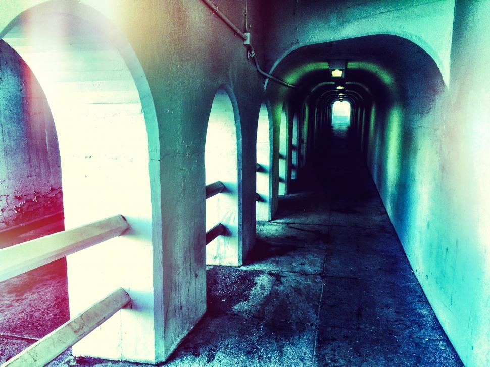 Download Free Stock Photo of Dark tunnel 