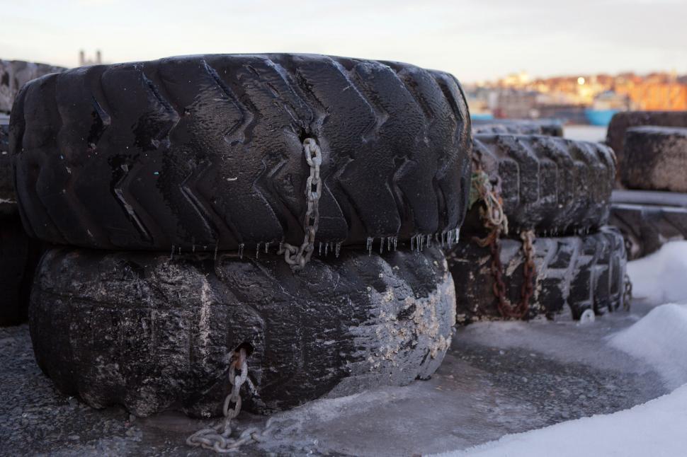 Free Image of Old Tires for Wharf 