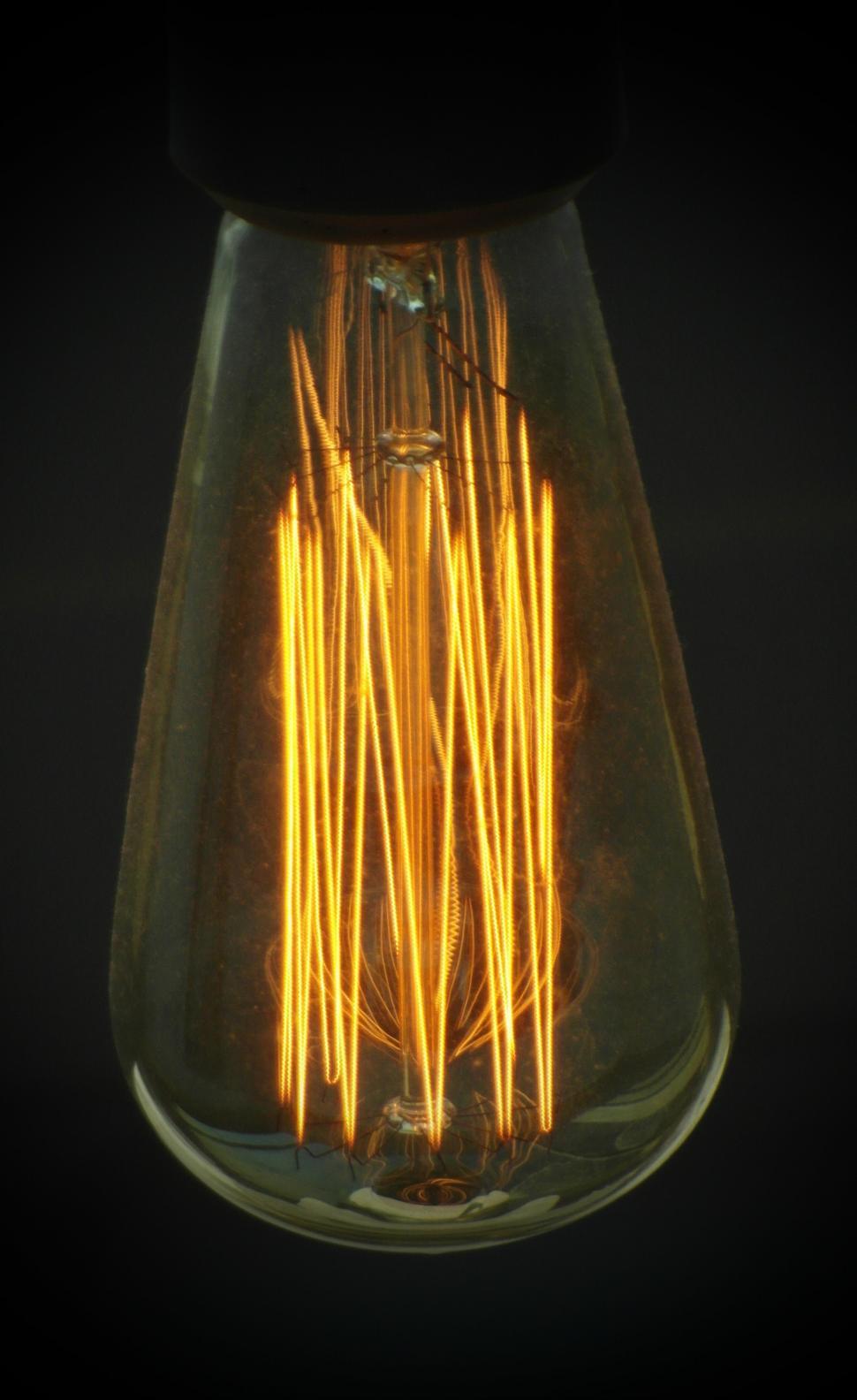 Free Image of Thin Edison Light Bulb 
