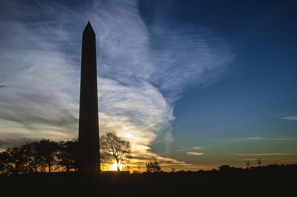 Free Image of Washington Monument Silhouette 