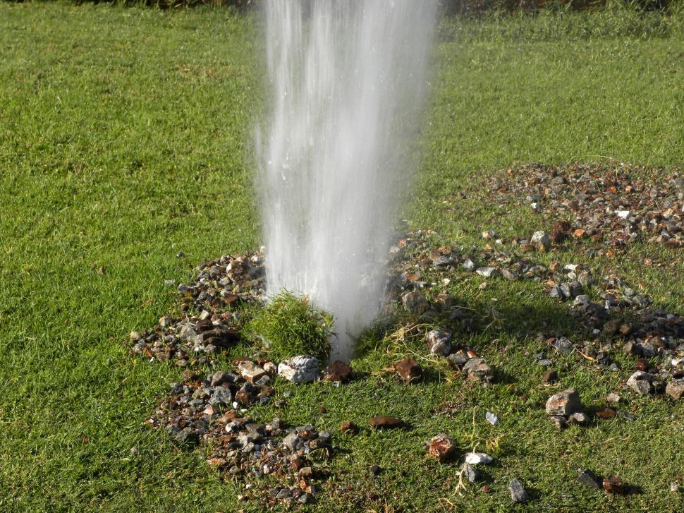 Free Image of Close up of Burst Water Pipe 