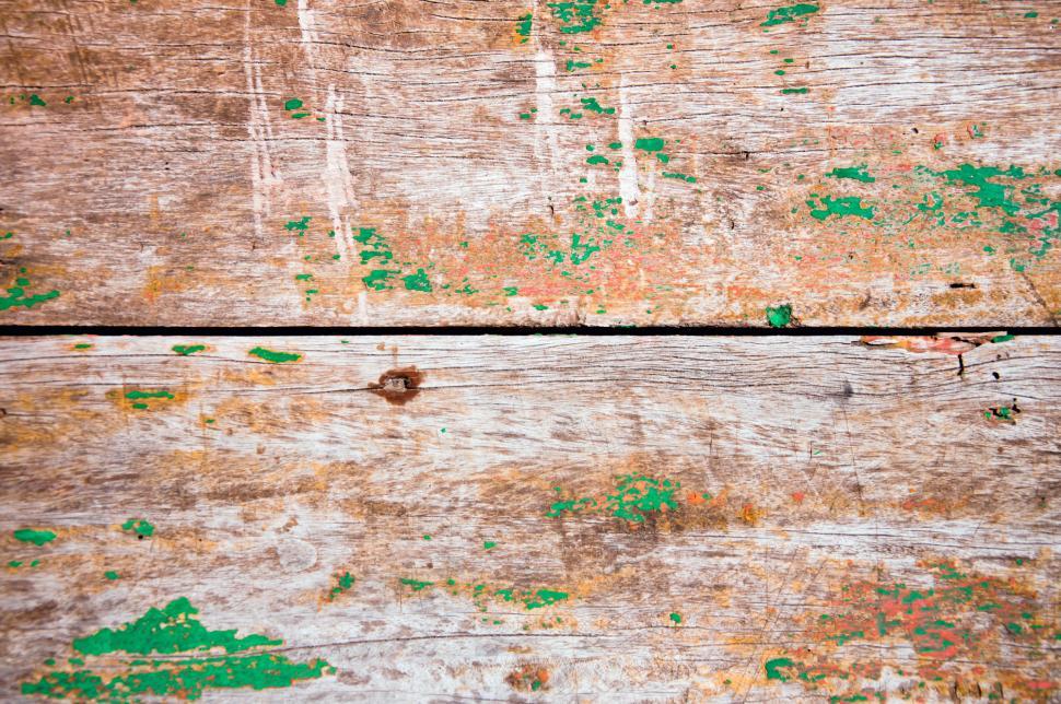Free Image of wooden planks with old green paint 