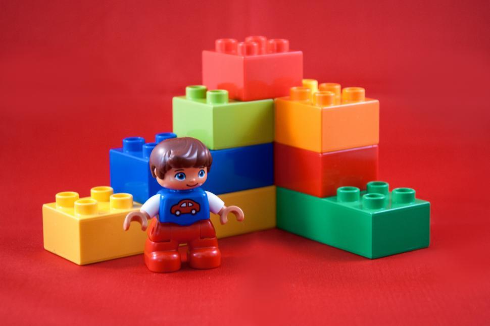 Free Image of Duplo lego toy blocks 