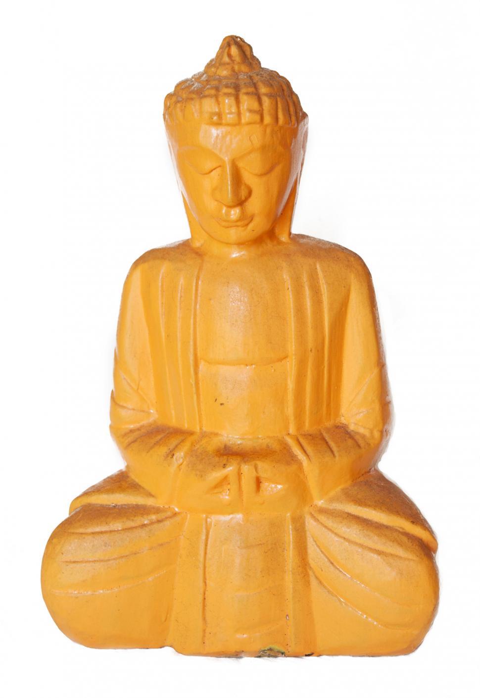 Free Image of Yellow buddha statue 