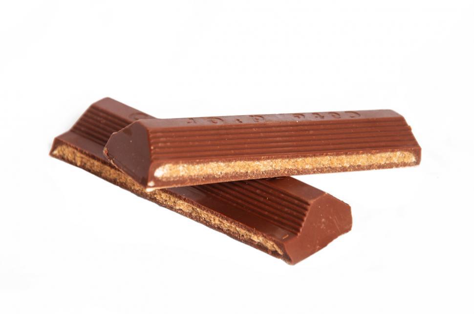 Free Image of chocolate bars isolated on white background 