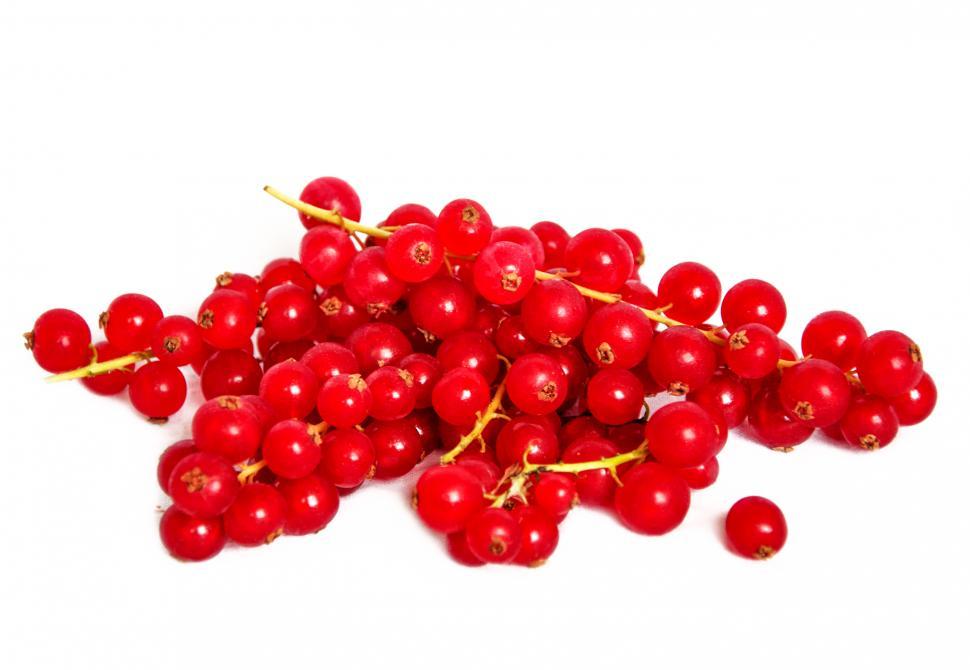 Free Image of red currents against a white background 